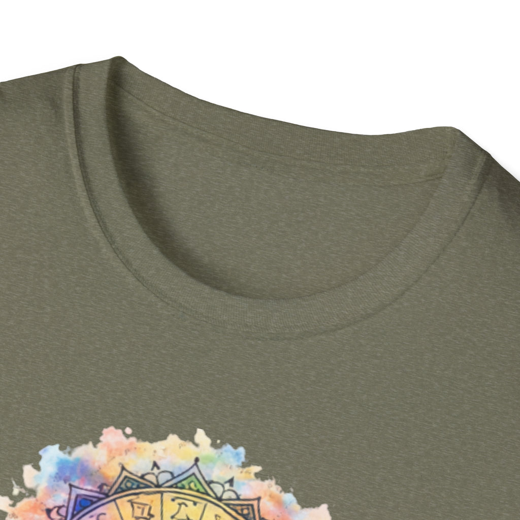 Sun & Moon Zodiac T-Shirt — Watercolor Astrological Mandala Tee