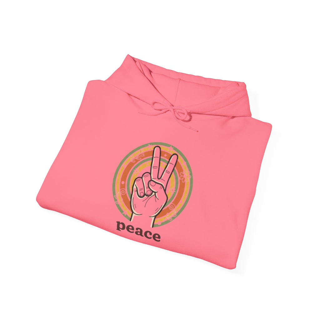 Peace Sign Hoodie — Retro Vibe Peace Hand Graphic Sweatshirt