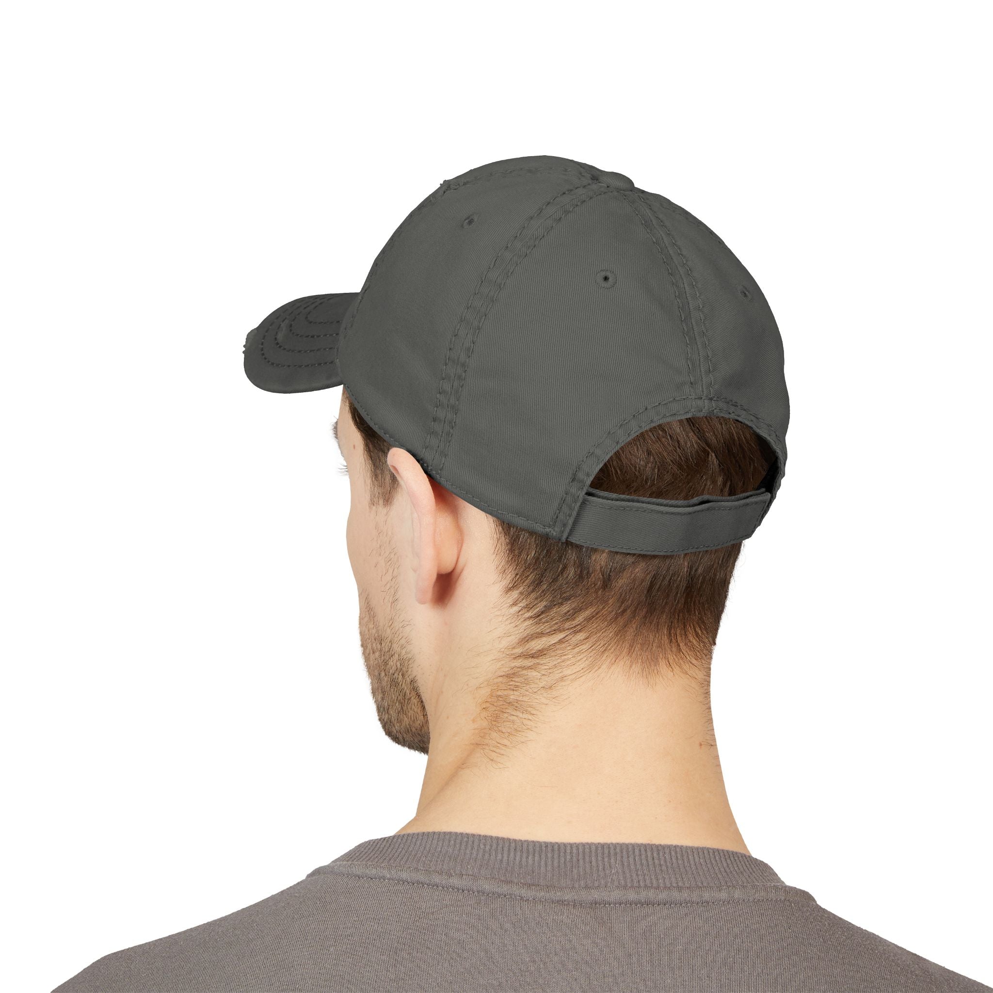 Distressed Dad Hat — "Farm Hair Don’t Care" Embroidered Cap