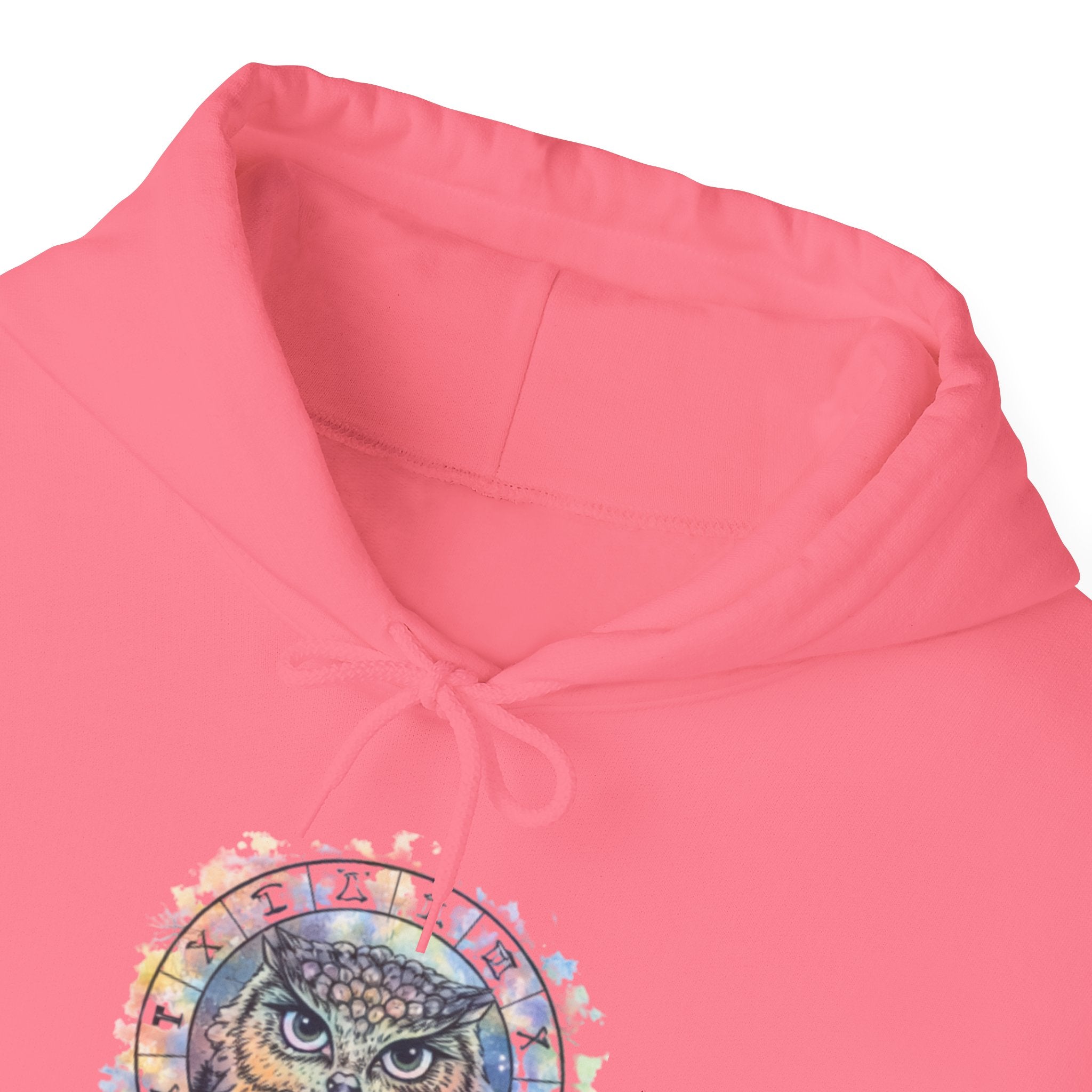 Owl Mandala Hoodie — Colorful Spiritual Owl Graphic Sweatshirt
