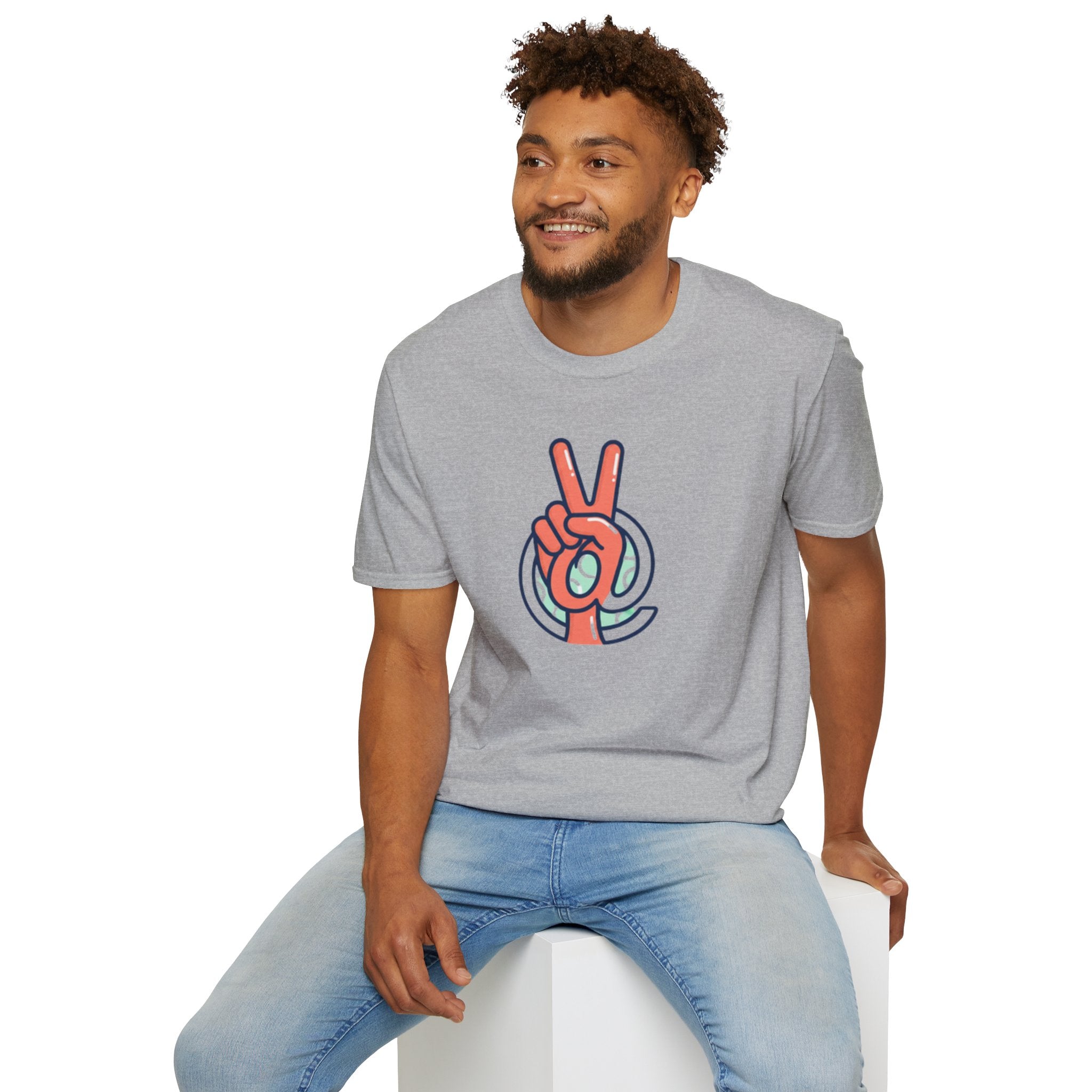 Peace Sign Hand T-Shirt | Retro Vibes, Minimal Graphic