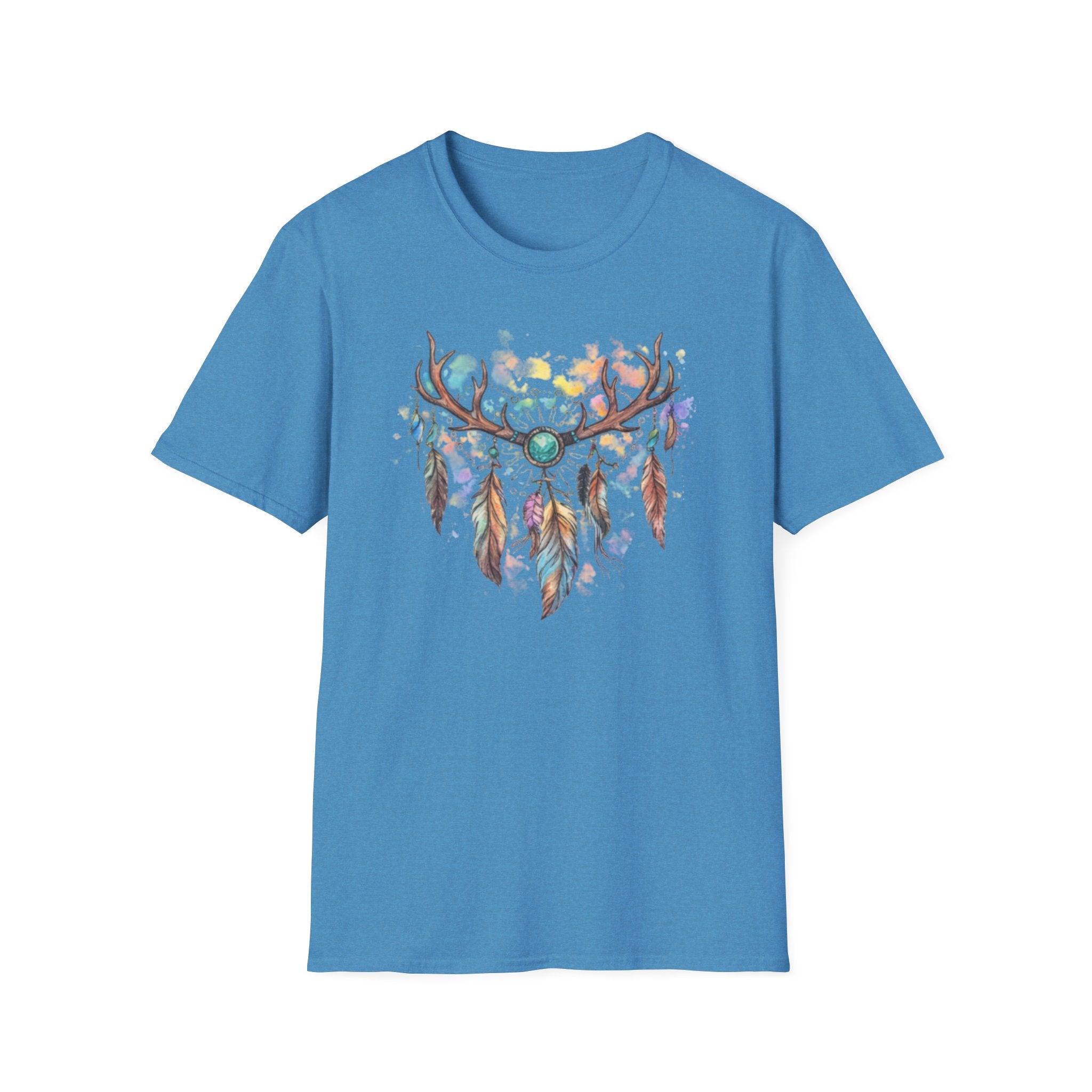 Boho Antler Dreamcatcher Watercolor T-Shirt