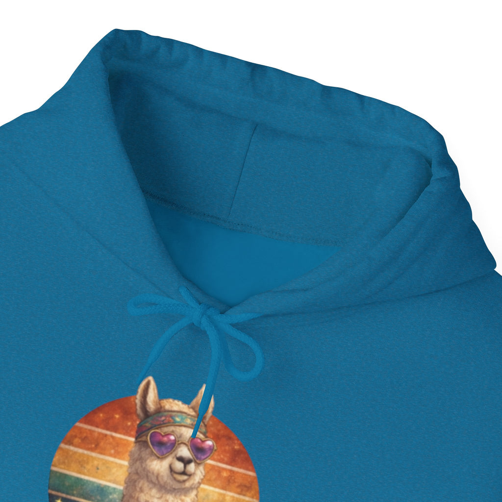 No Drama Llama Hoodie – Retro Sunset Graphic Pullover