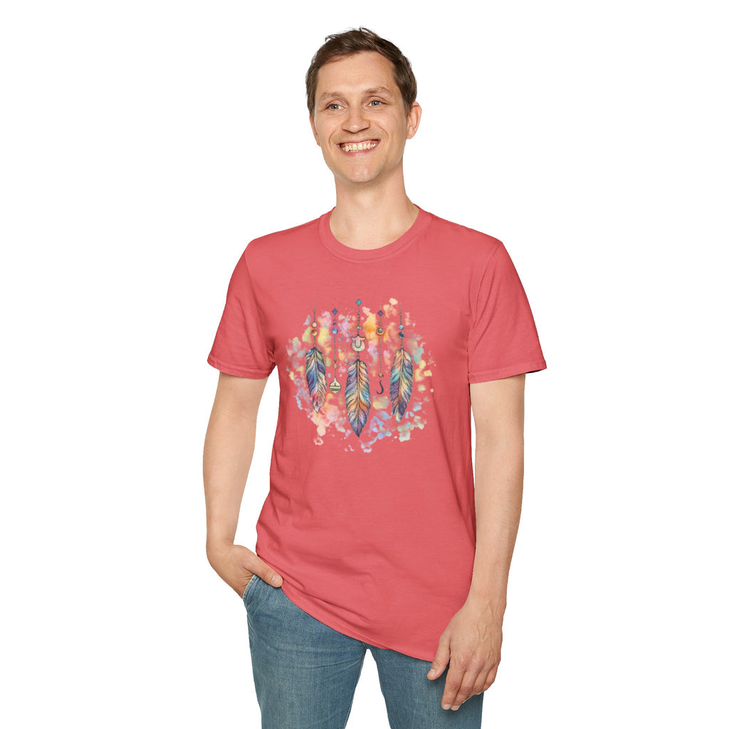 Watercolor Dreamcatcher T-Shirt — Boho Feather Graphic Tee