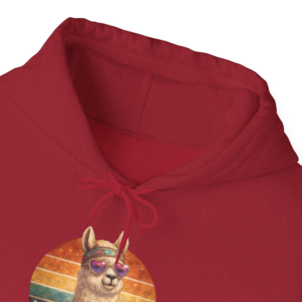 No Drama Llama Hoodie – Retro Sunset Graphic Pullover