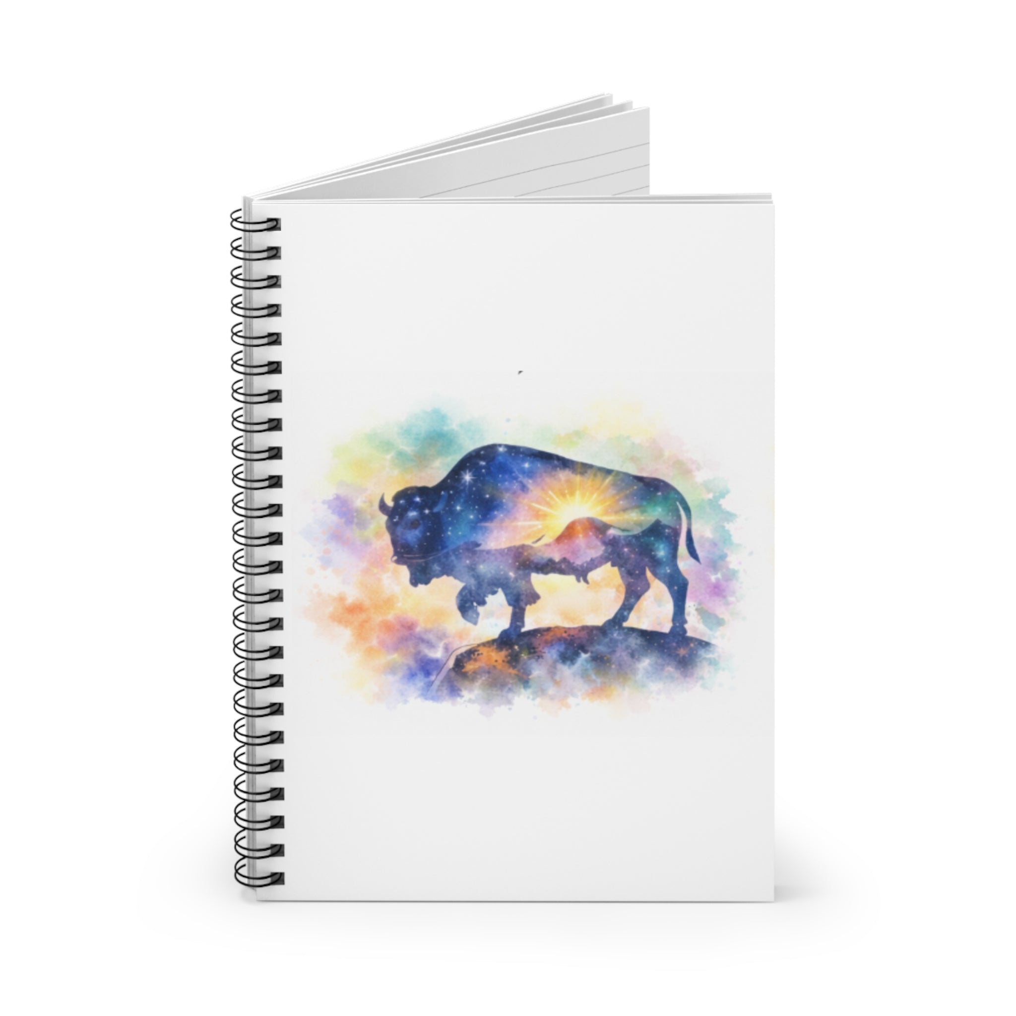 Watercolor Bison Spiral Notebook