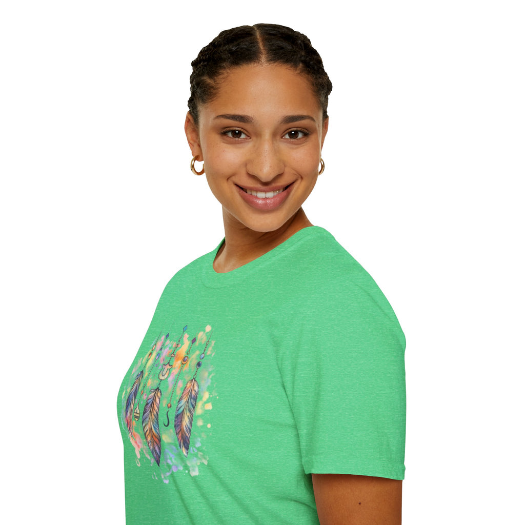 Watercolor Dreamcatcher T-Shirt — Boho Feather Graphic Tee