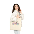 Unbothered Peace Sign Canvas Tote — Cotton Grocery & Everyday Bag