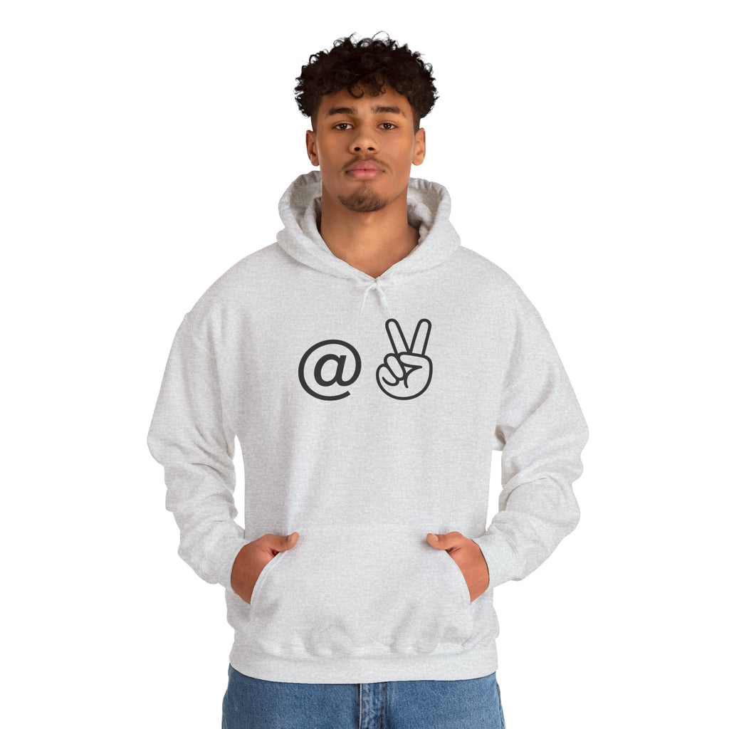 At Peace Minimal Hand Graphic Hoodie — Peaceful Vibes Unisex Hoodie