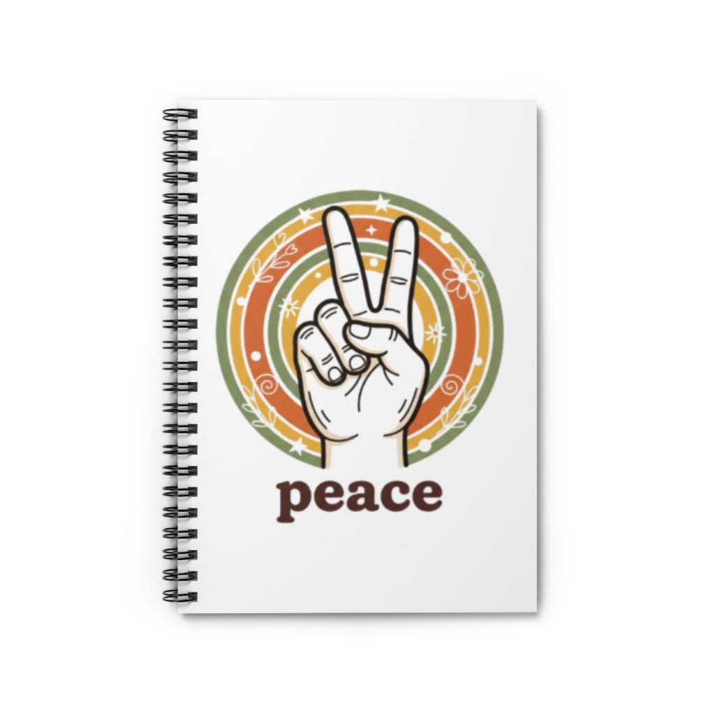 PEACE Spiral Notebook - Ruled Line