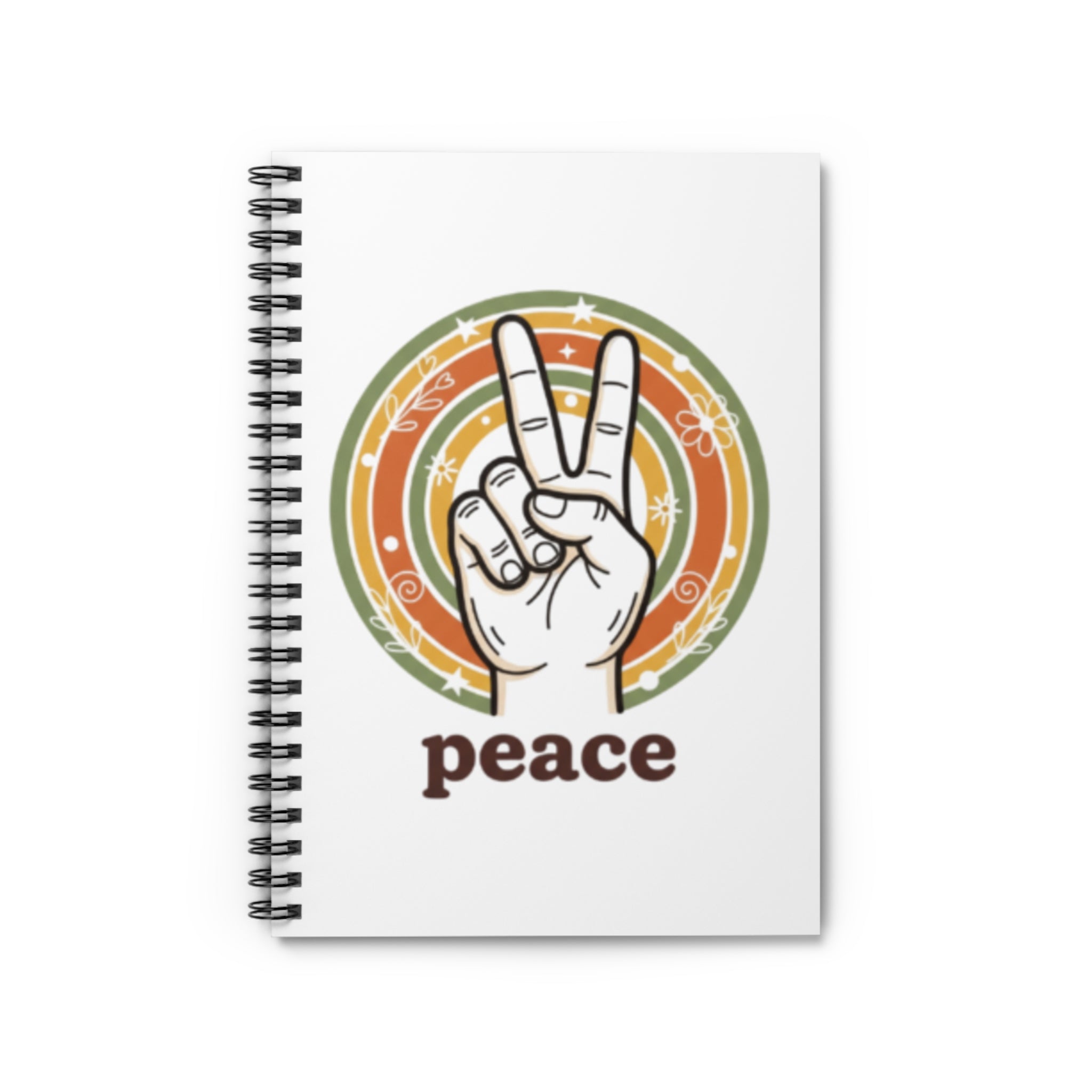 PEACE Spiral Notebook - Ruled Line