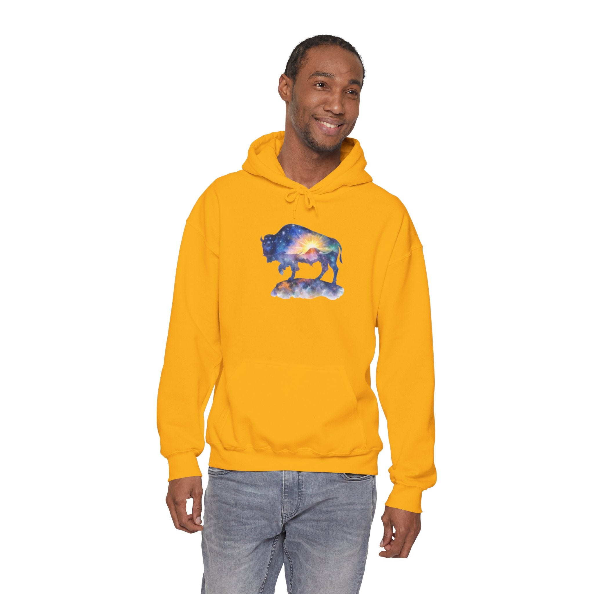 Colorful Bison Graphic Pullover