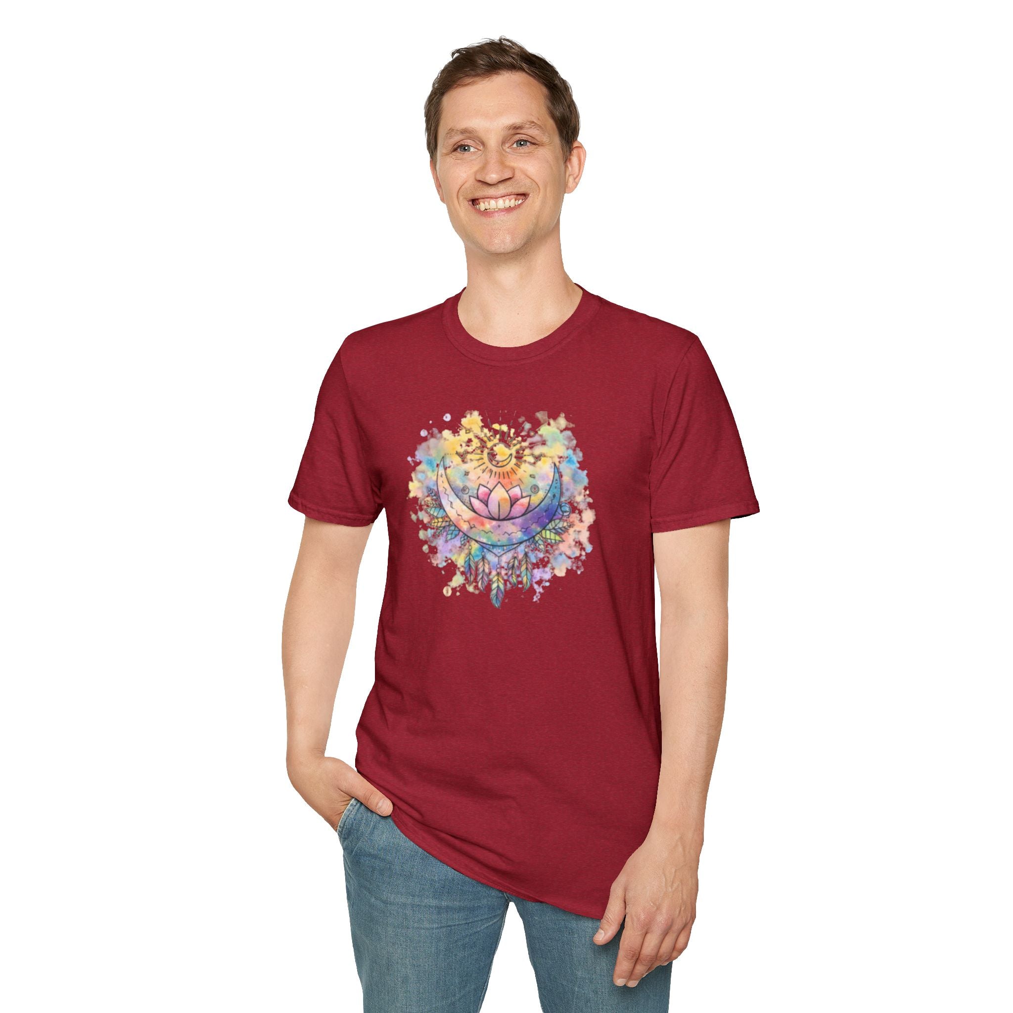 Lotus Dreamcatcher Watercolor T-Shirt — Sun & Feather Spiritual Tee