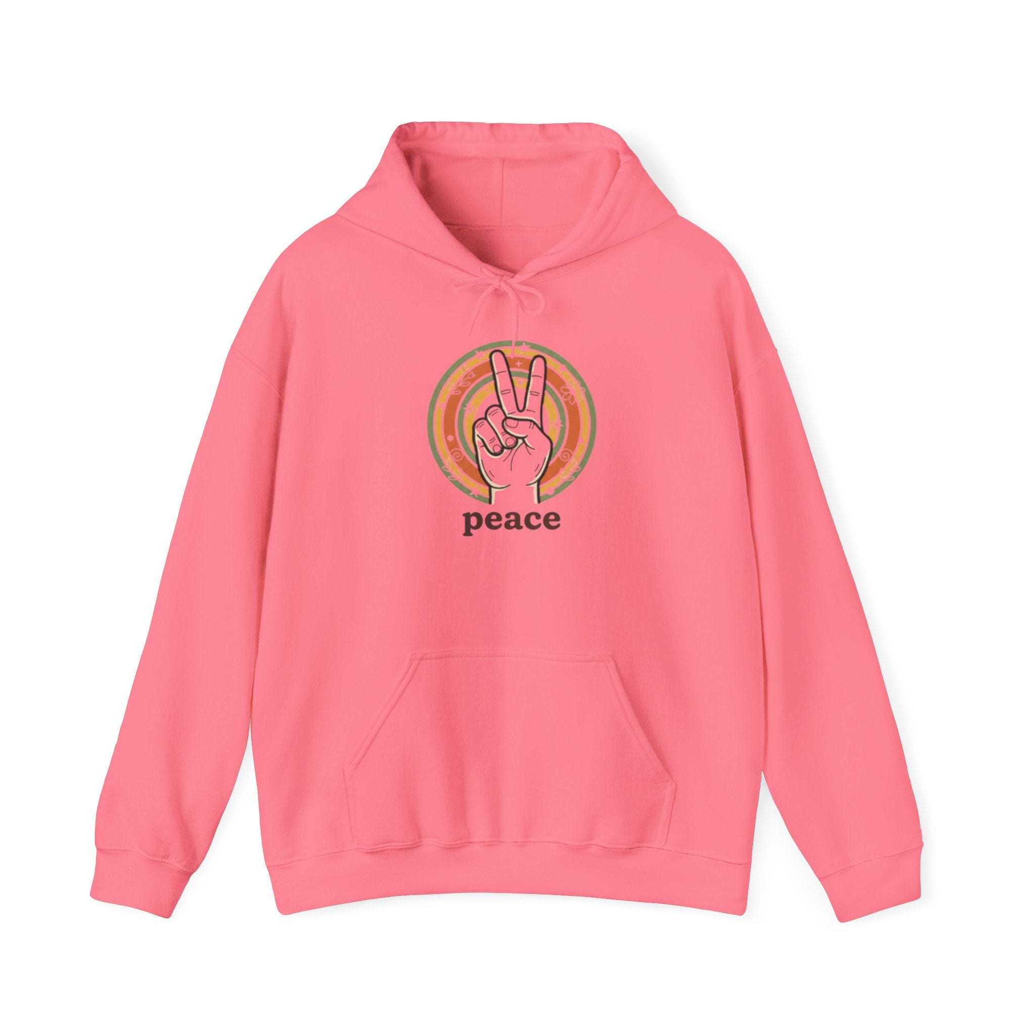 Peace Sign Hoodie — Retro Vibe Peace Hand Graphic Sweatshirt