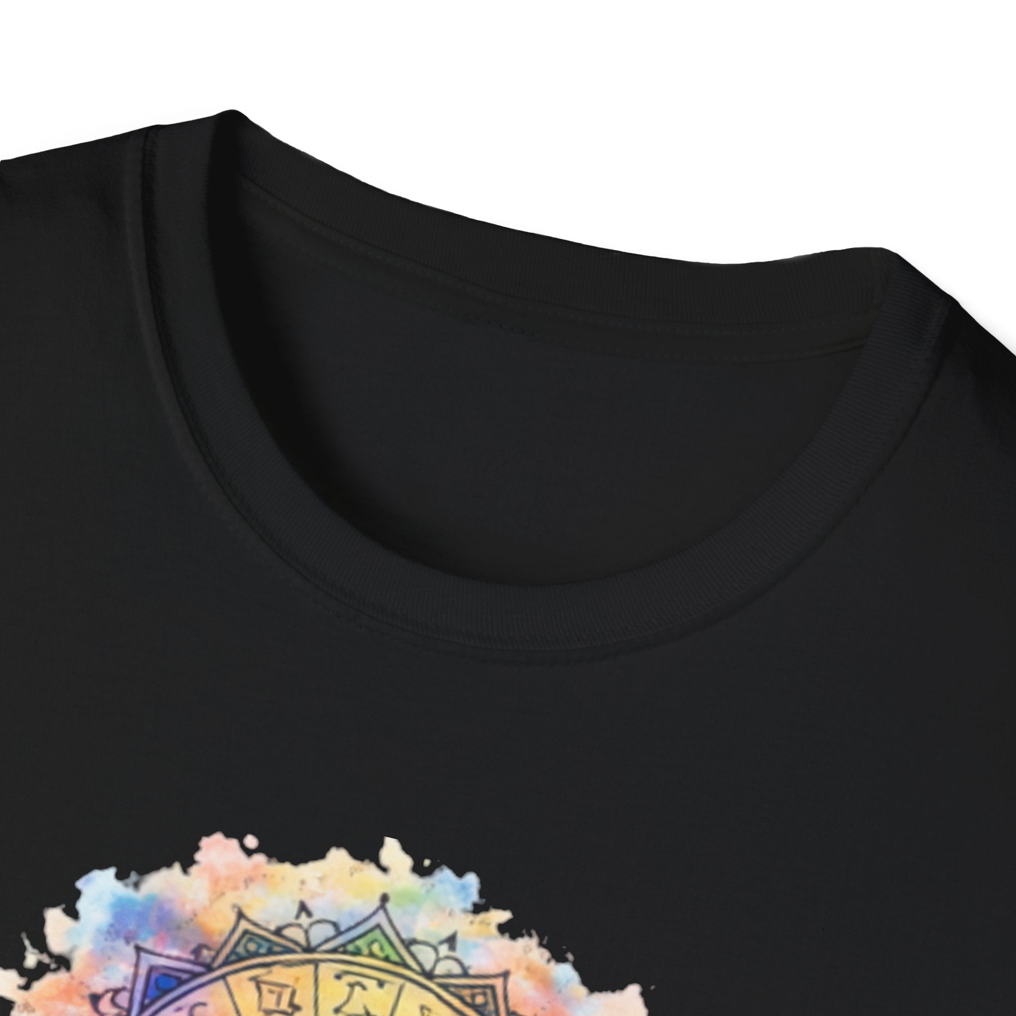 Sun & Moon Zodiac T-Shirt — Watercolor Astrological Mandala Tee