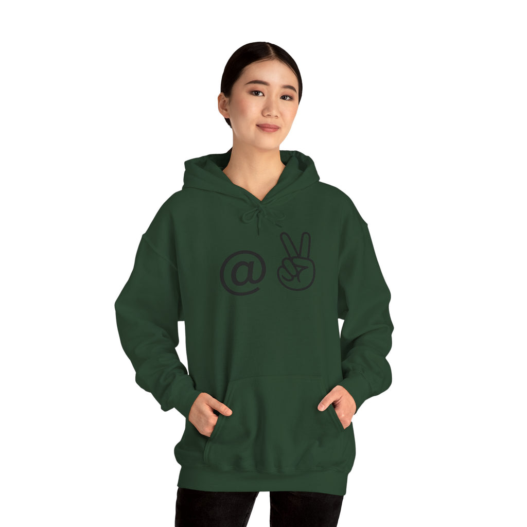 At Peace Minimal Hand Graphic Hoodie — Peaceful Vibes Unisex Hoodie