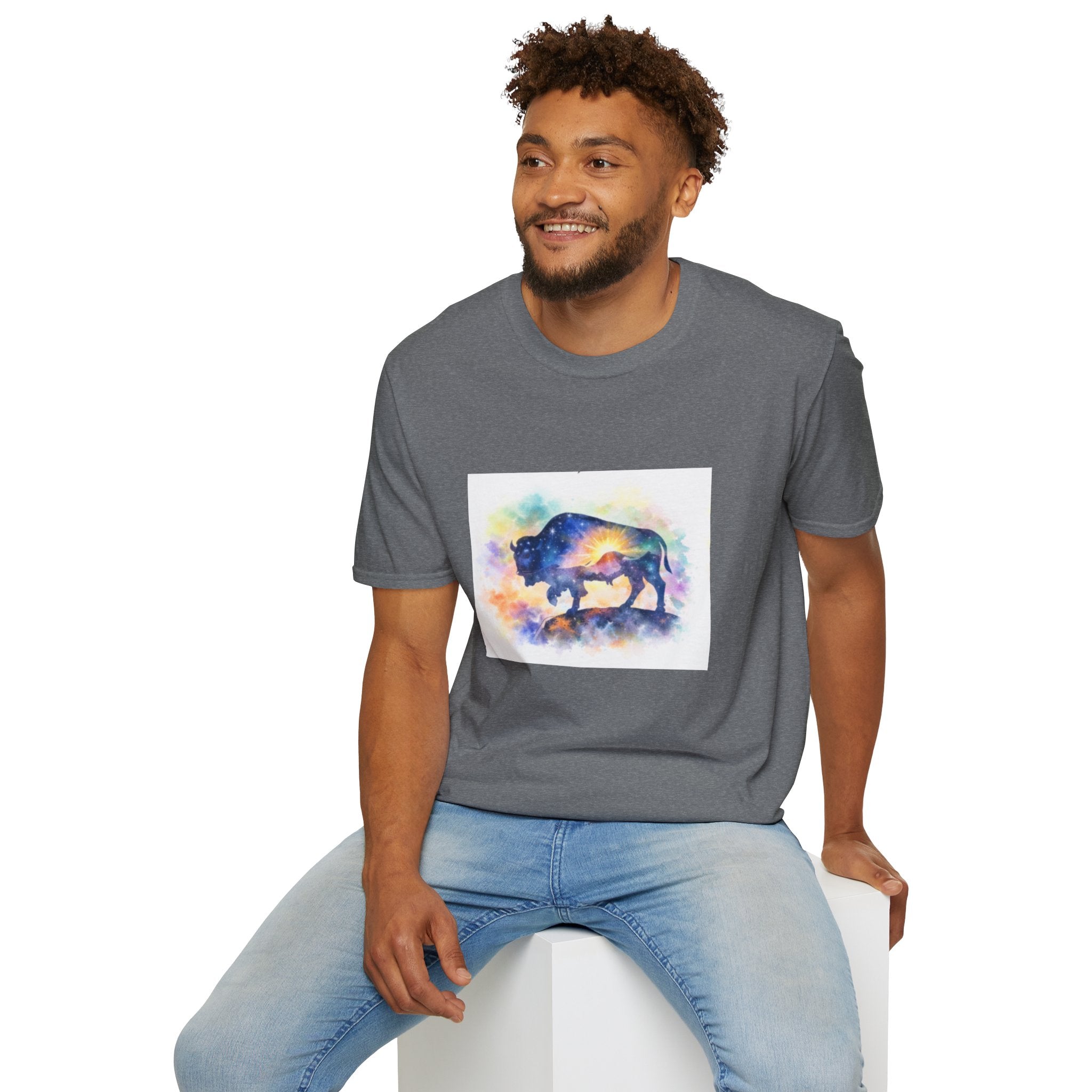 Colorful Watercolor Bison T-Shirt