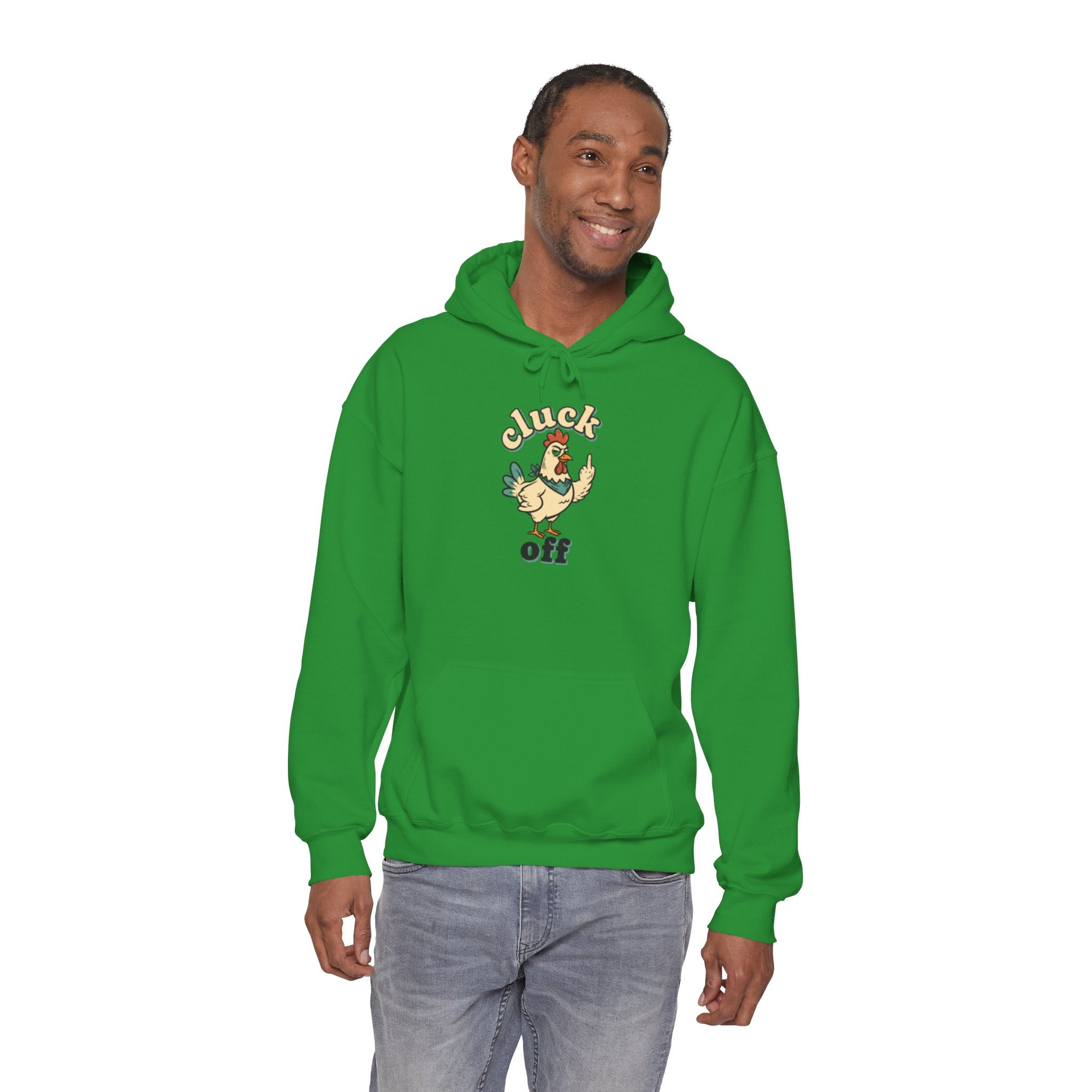 'Cluck Off' Chicken Hoodie – Funny Retro Farm Animal Pullover