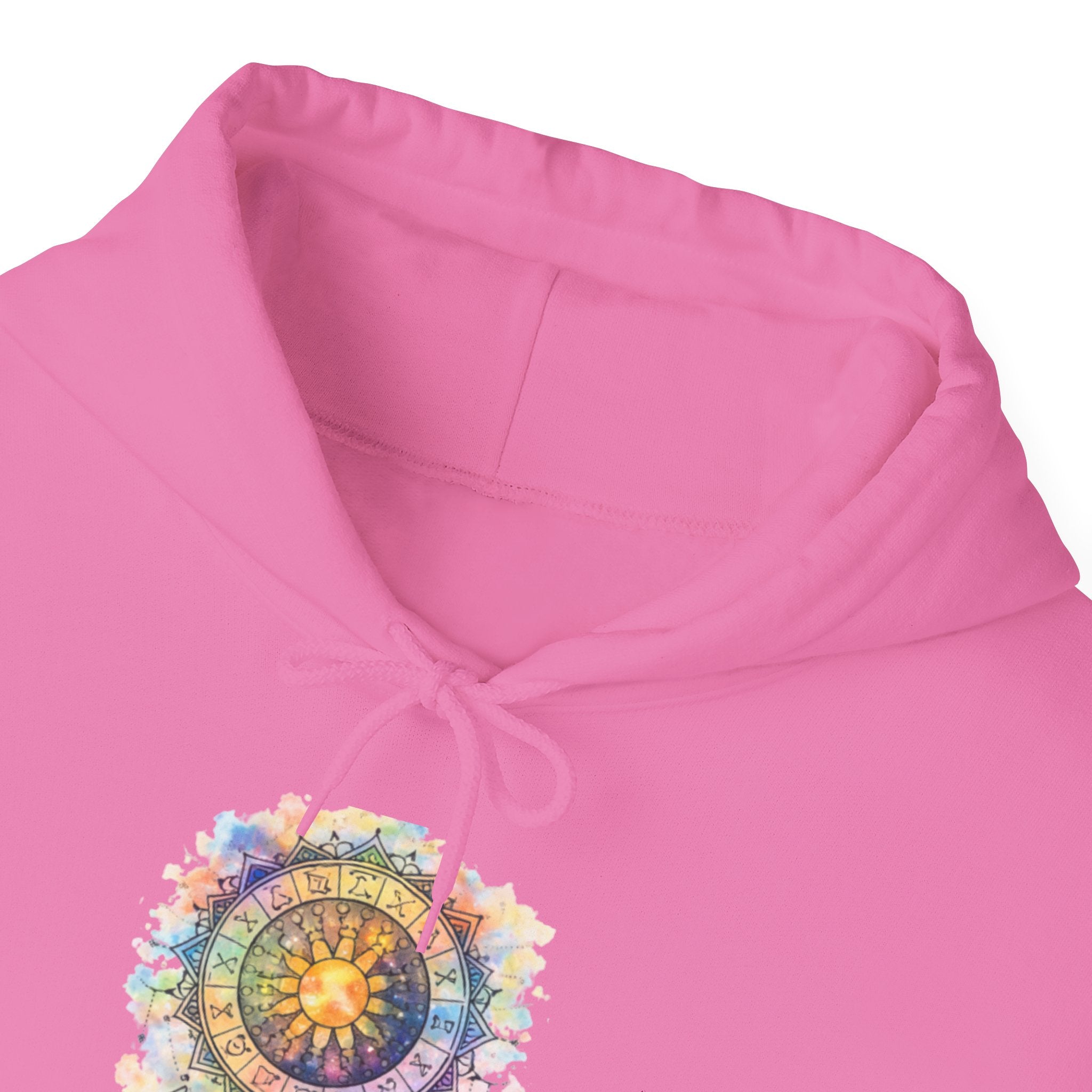 Astrology Compass Hoodie — Boho Tie-Dye Mandala Graphic