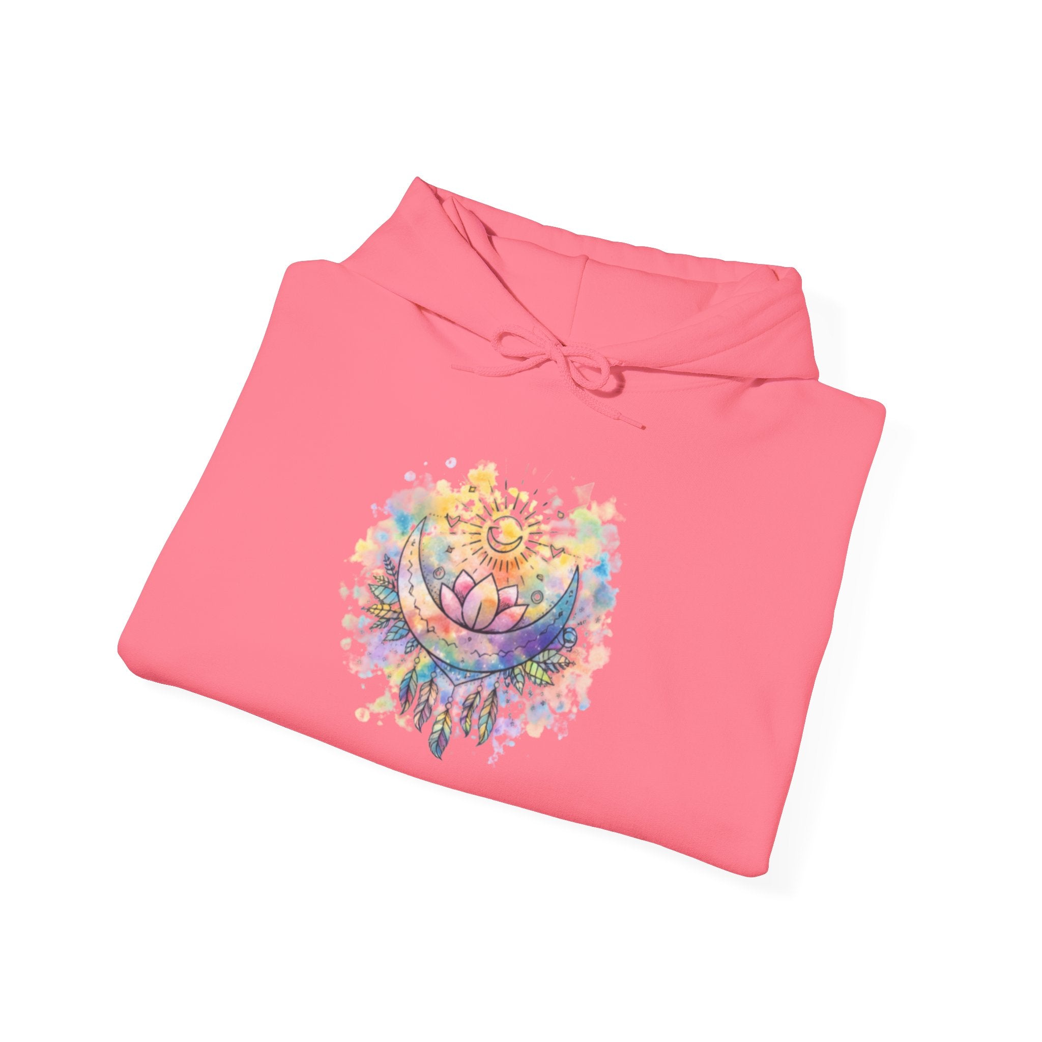 Lotus Watercolor Hoodie – Boho Spiritual Yoga Sweatshirt