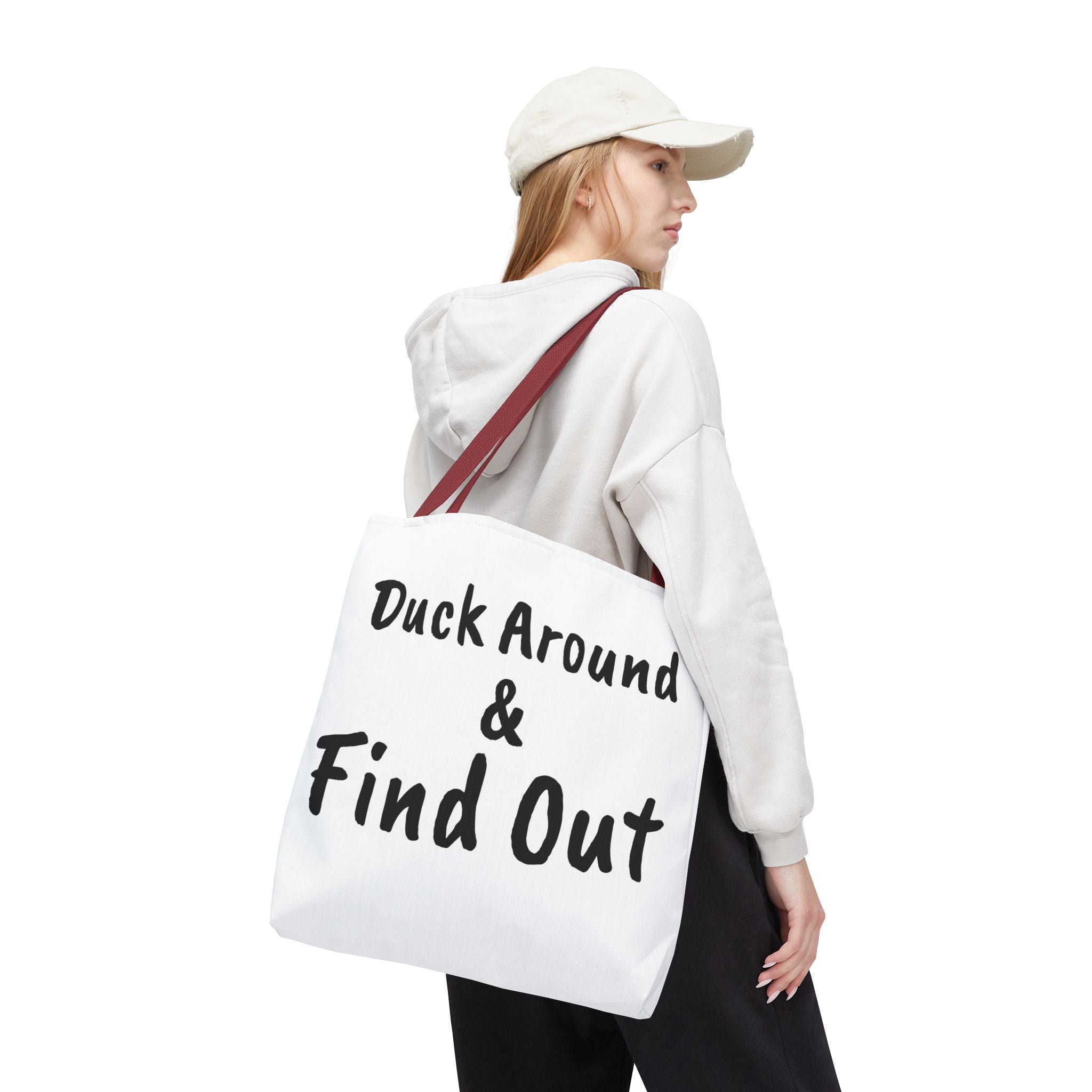 Duck Around Find Out Hoodie | Funny Phrase Pullover Sweatshirt