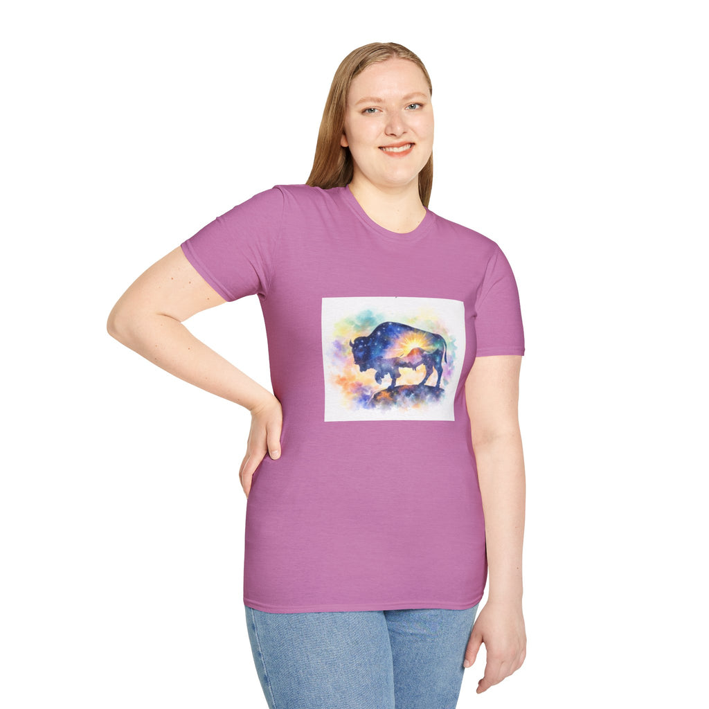 Colorful Watercolor Bison T-Shirt