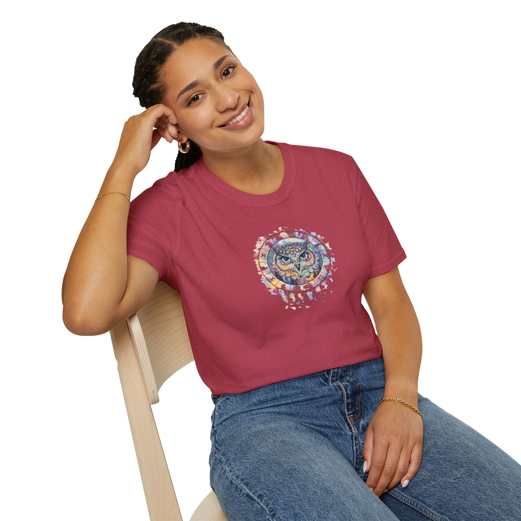 Watercolor Owl Mandala Spiritual T-Shirt Unisex