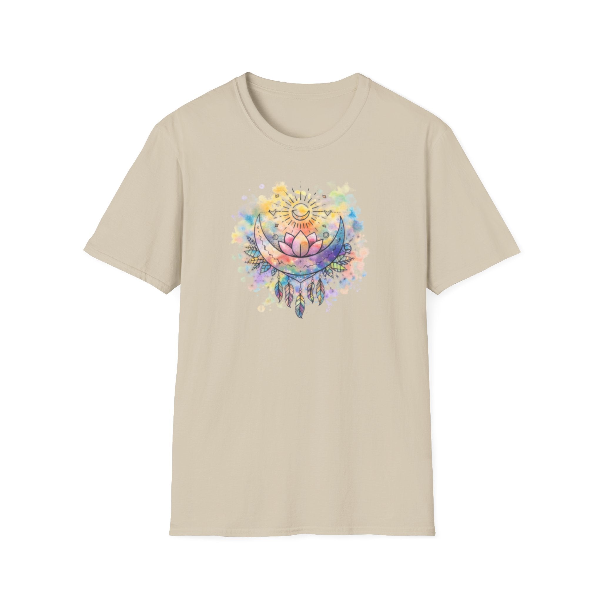 Lotus Dreamcatcher Watercolor T-Shirt — Sun & Feather Spiritual Tee