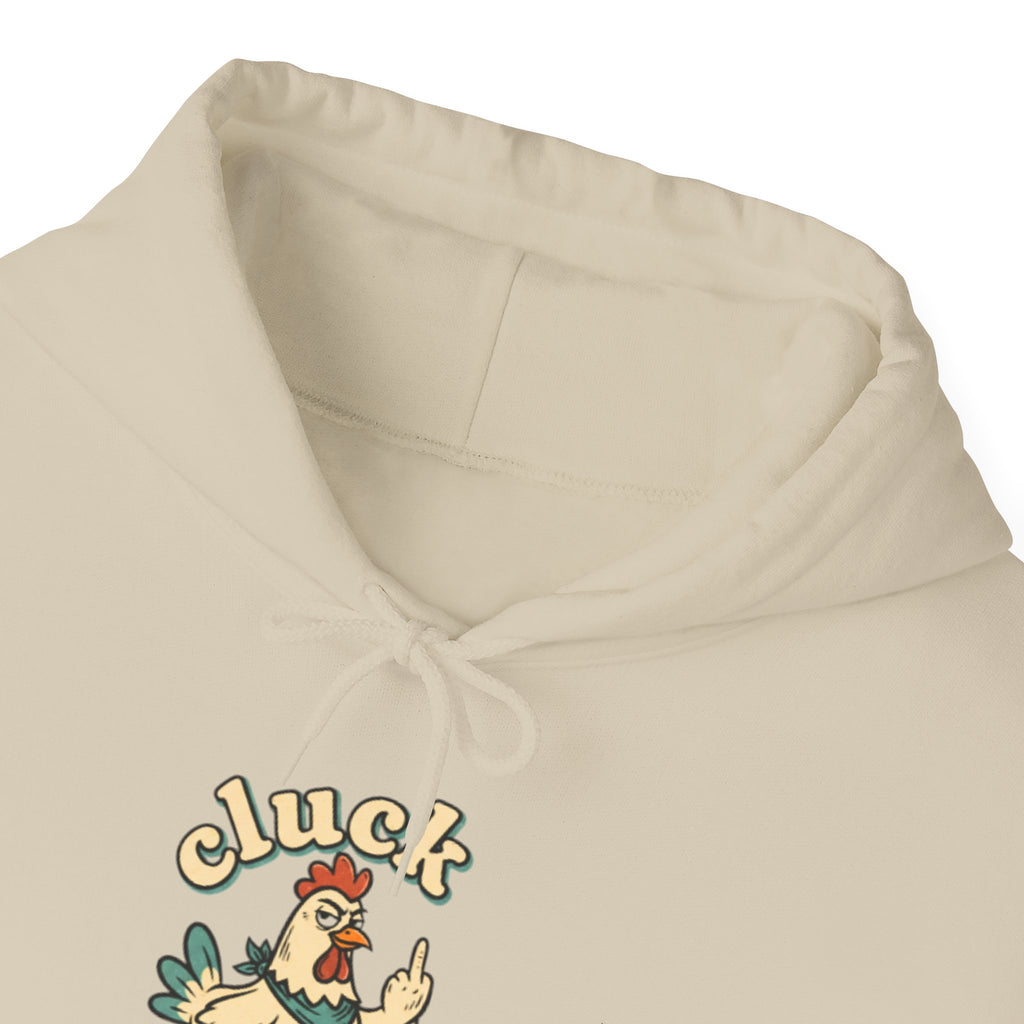 'Cluck Off' Chicken Hoodie – Funny Retro Farm Animal Pullover