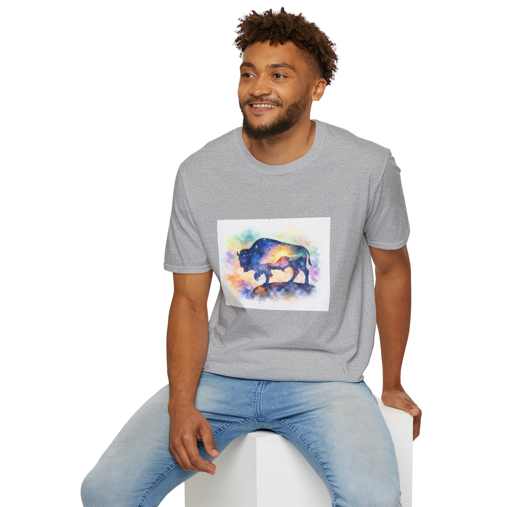 Colorful Watercolor Bison T-Shirt