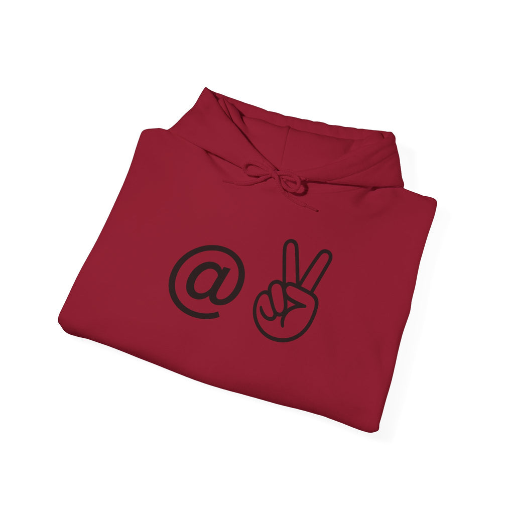At Peace Minimal Hand Graphic Hoodie — Peaceful Vibes Unisex Hoodie