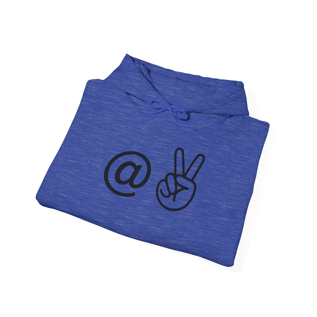 At Peace Minimal Hand Graphic Hoodie — Peaceful Vibes Unisex Hoodie