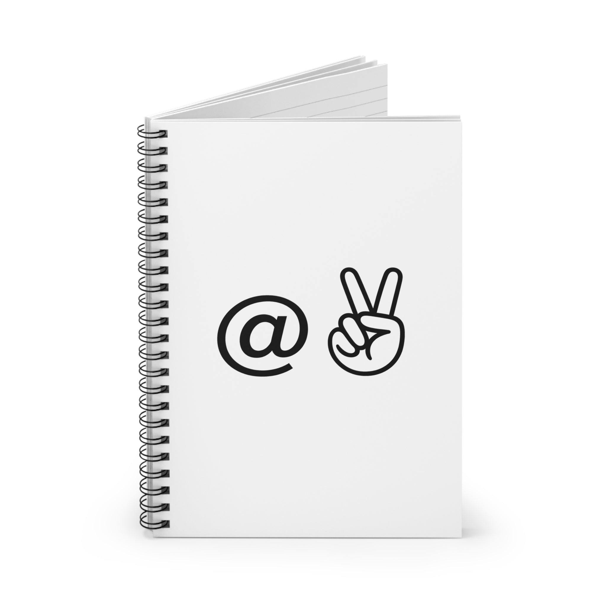 At symbol and peace sign Spiral Notebook | Ruled Notebook