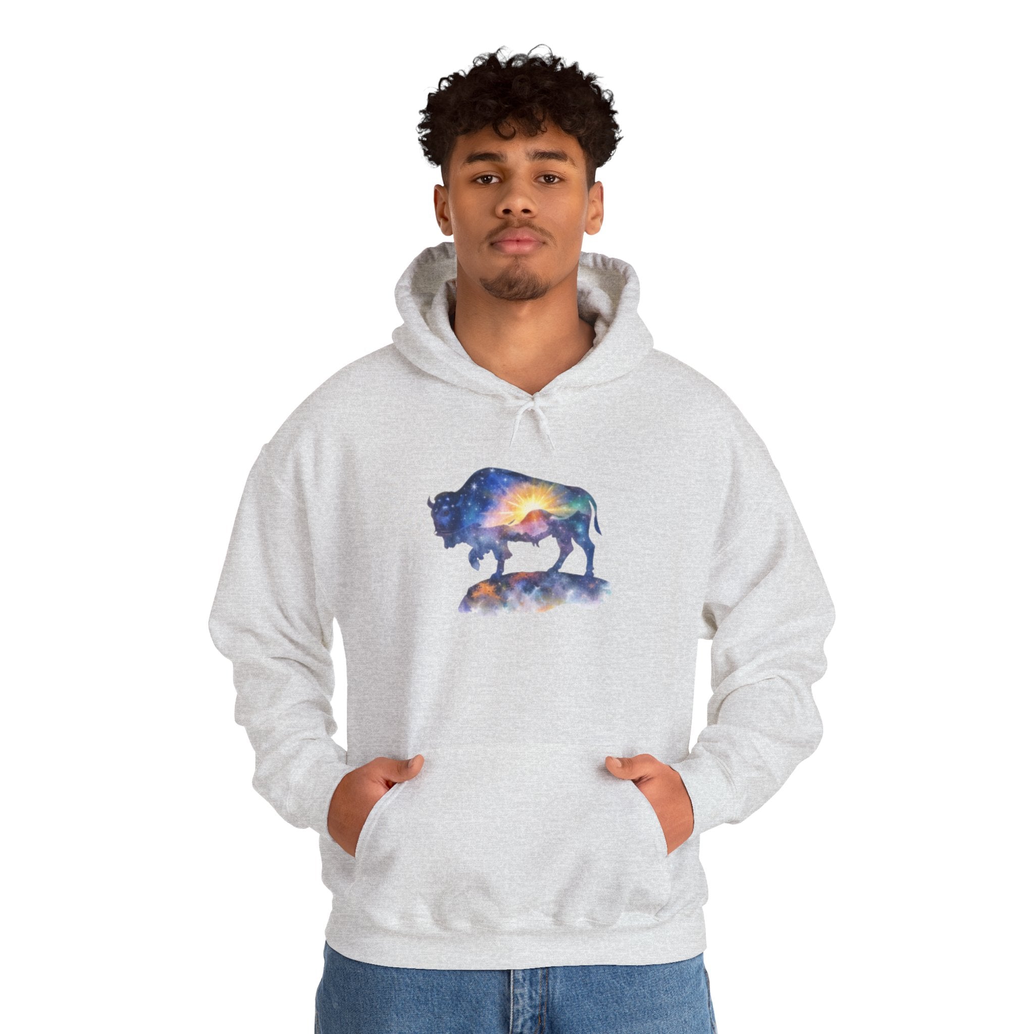Colorful Bison Graphic Pullover