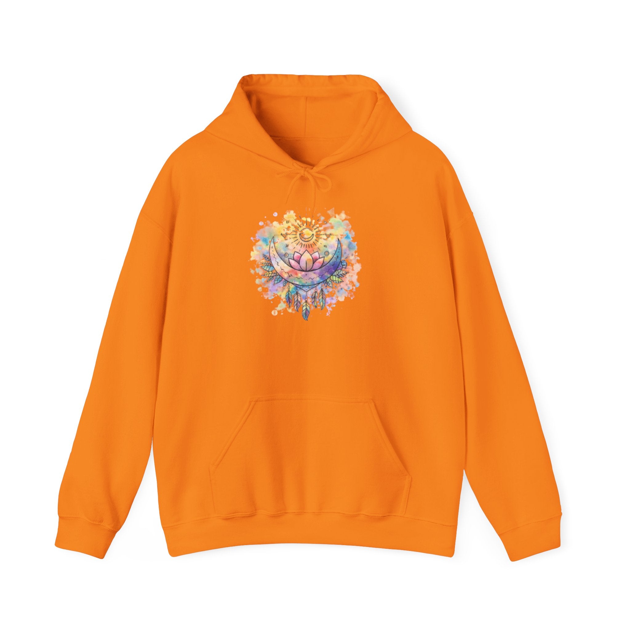 Lotus Watercolor Hoodie – Boho Spiritual Yoga Sweatshirt