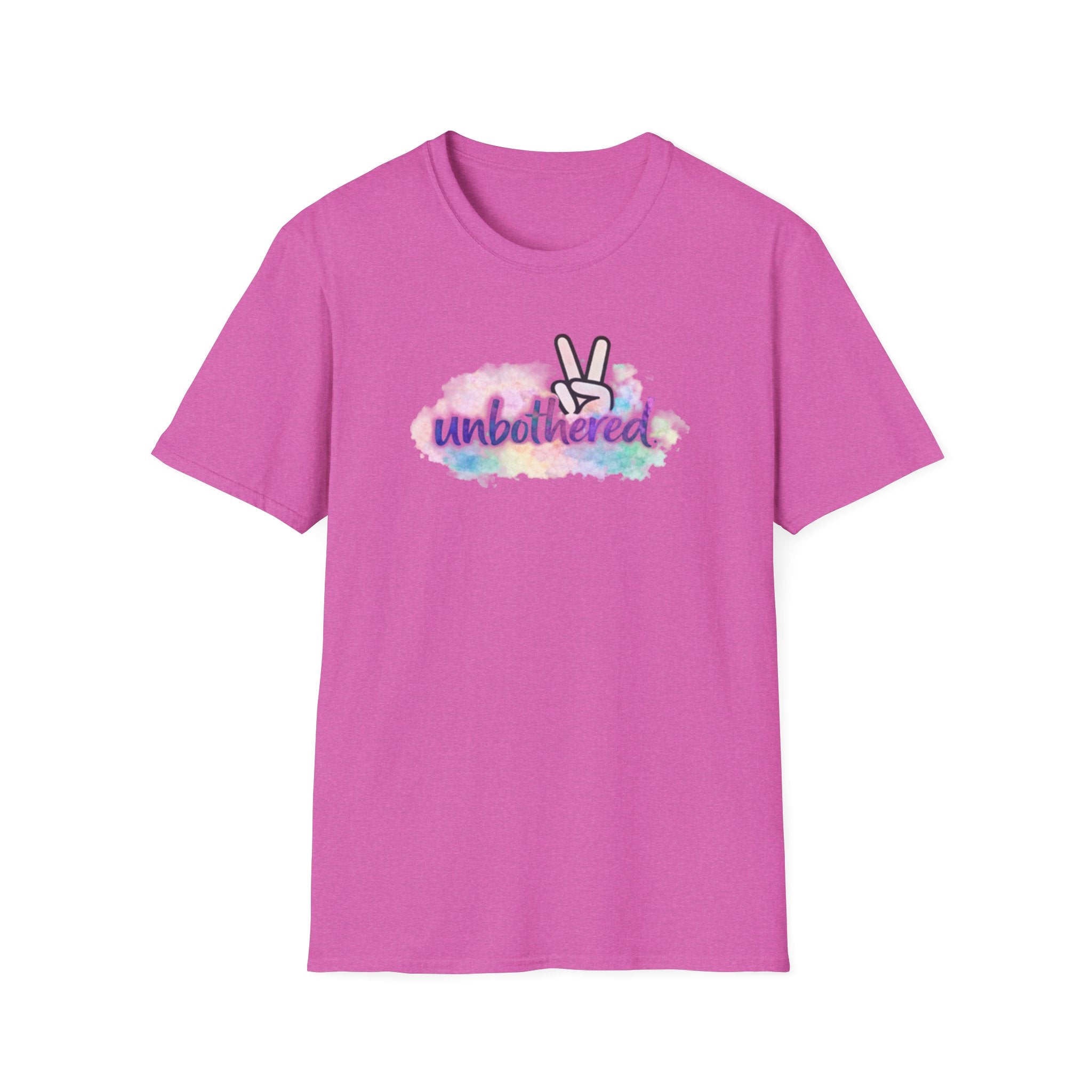 Unbothered Peace Sign T‑Shirt — Colorful Watercolor Graphic Tee