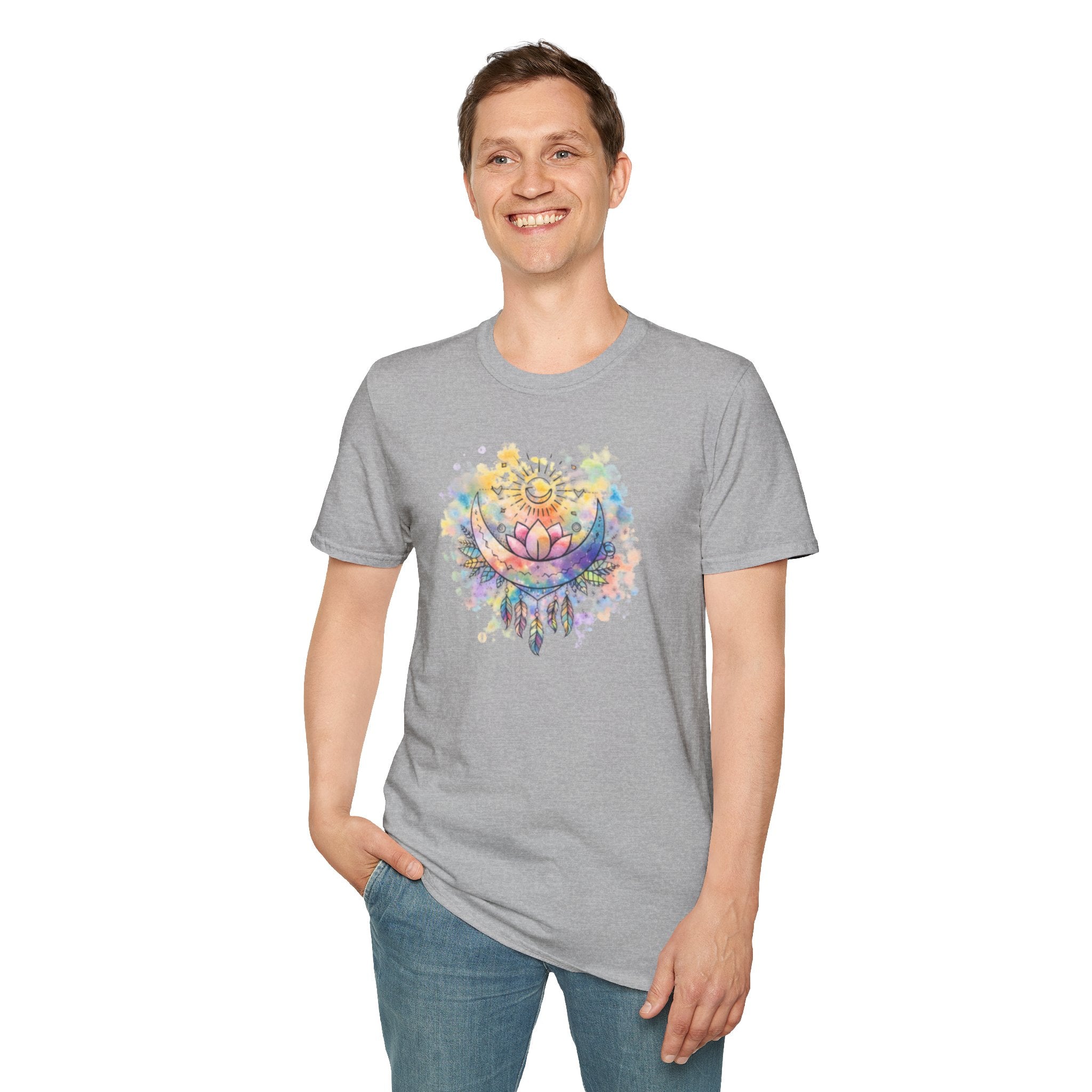 Lotus Dreamcatcher Watercolor T-Shirt — Sun & Feather Spiritual Tee