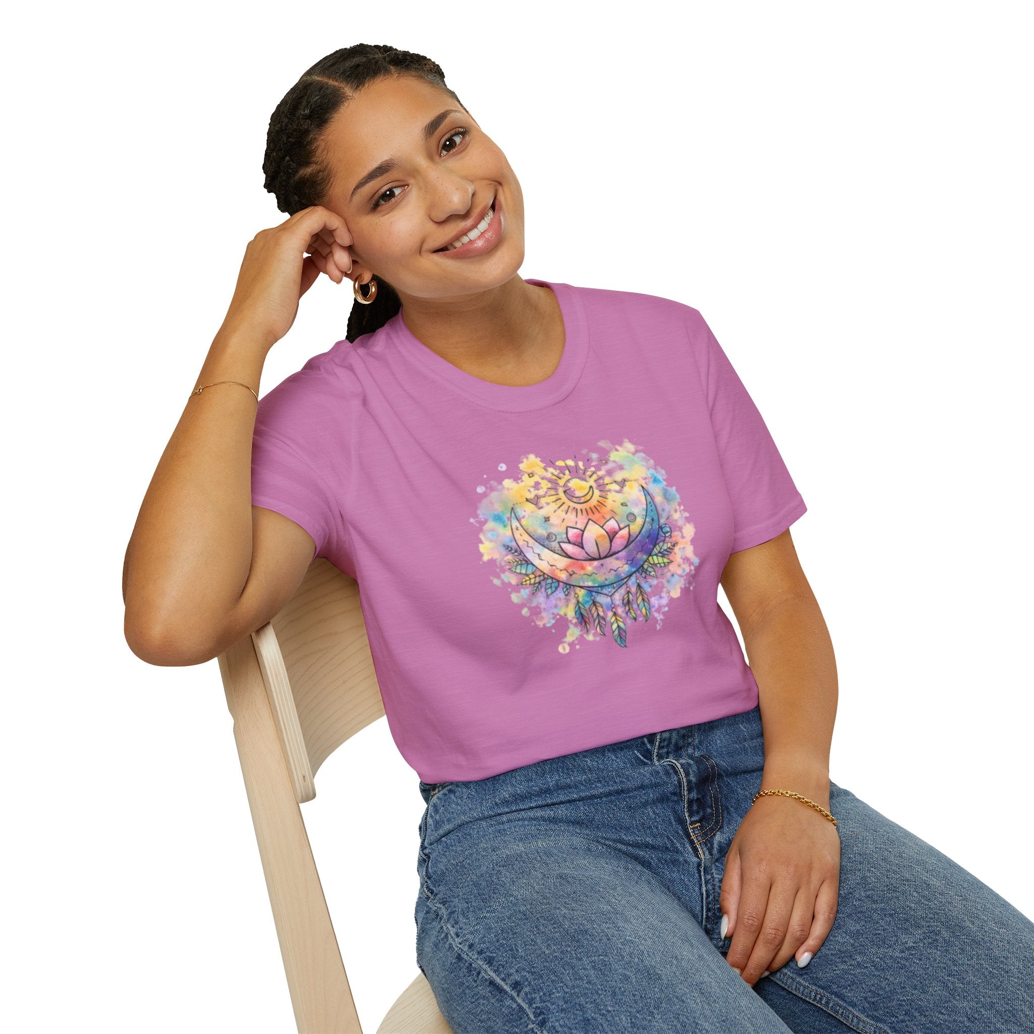Lotus Dreamcatcher Watercolor T-Shirt — Sun & Feather Spiritual Tee