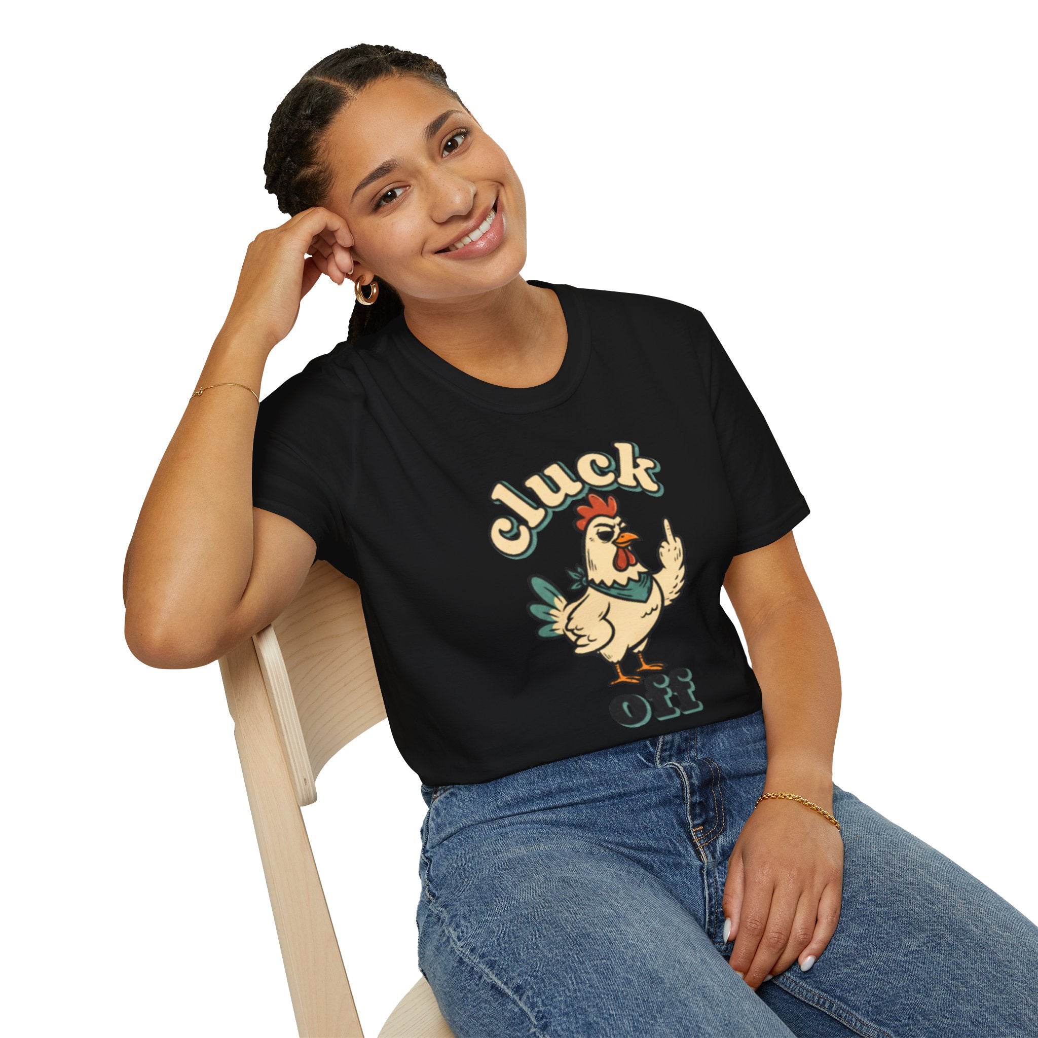 Cluck Off Chicken T-Shirt — Funny Retro Fowl Graphic Tee