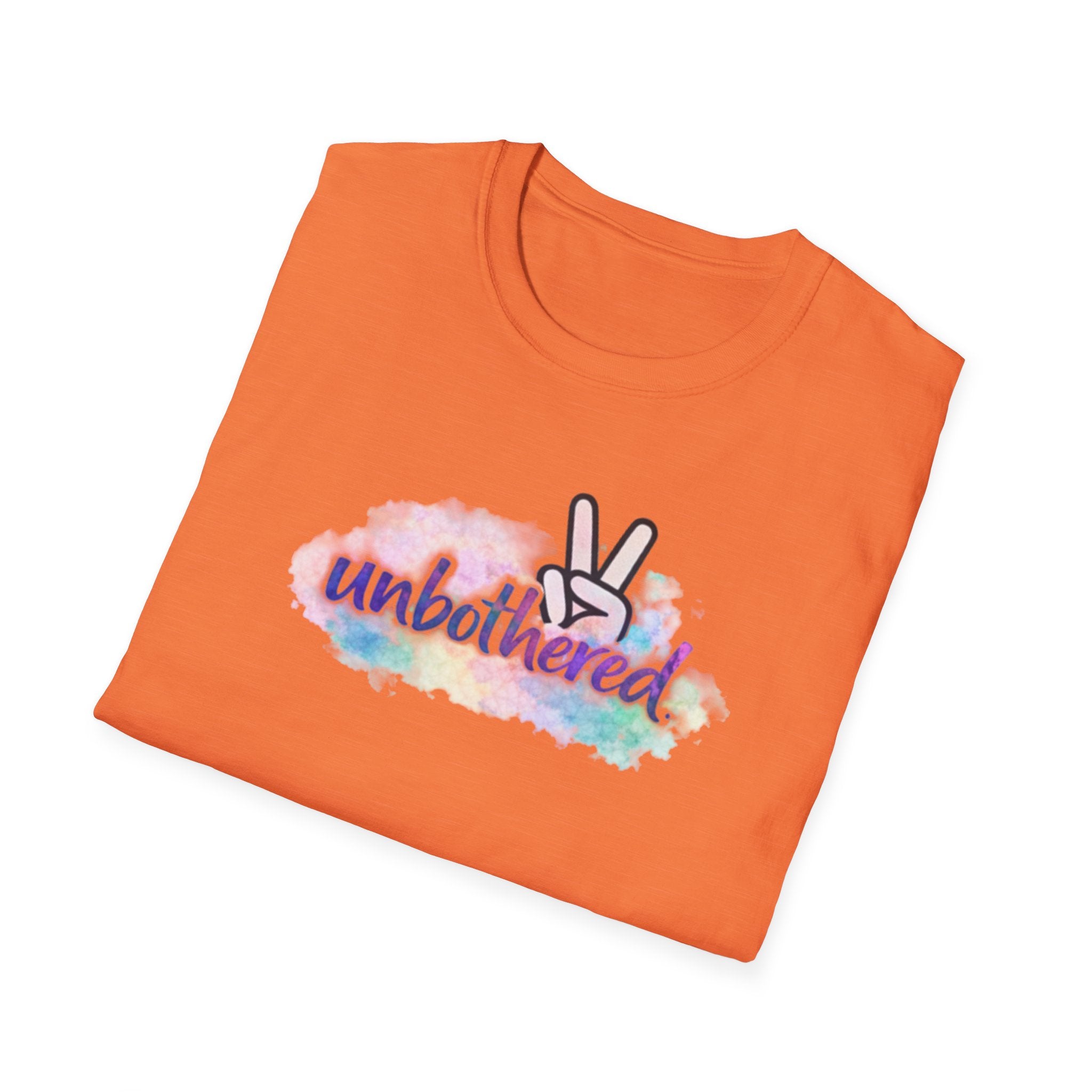 Unbothered Peace Sign T‑Shirt — Colorful Watercolor Graphic Tee