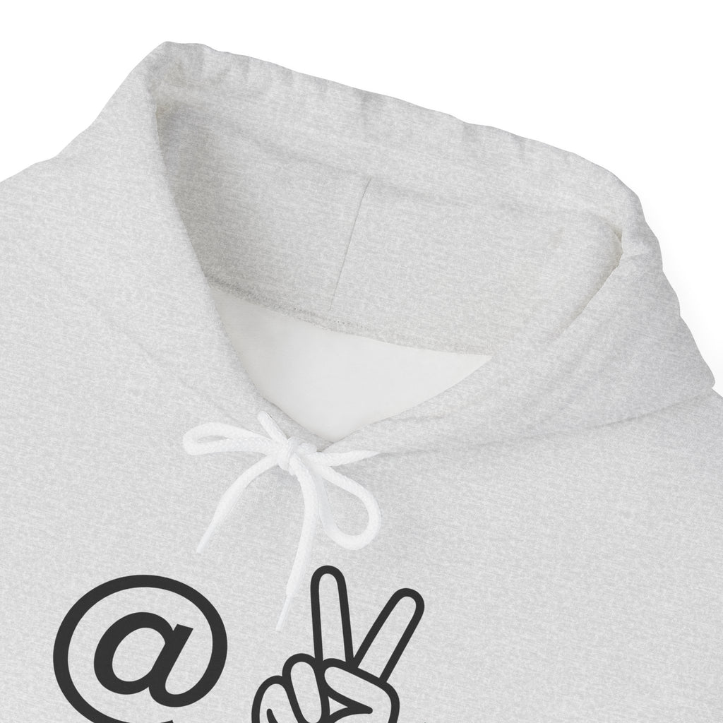 At Peace Minimal Hand Graphic Hoodie — Peaceful Vibes Unisex Hoodie