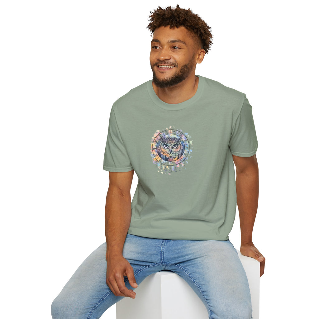 Watercolor Owl Mandala Spiritual T-Shirt Unisex