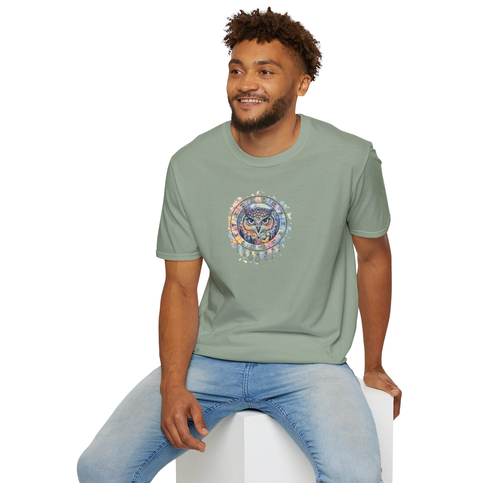 Watercolor Owl Mandala Spiritual T-Shirt Unisex