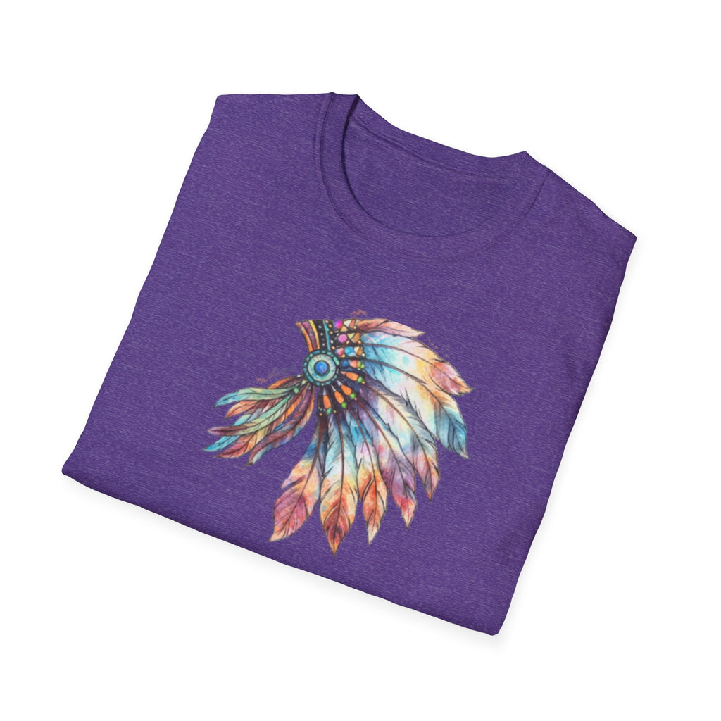 Native American Watercolor Headdress T-Shirt