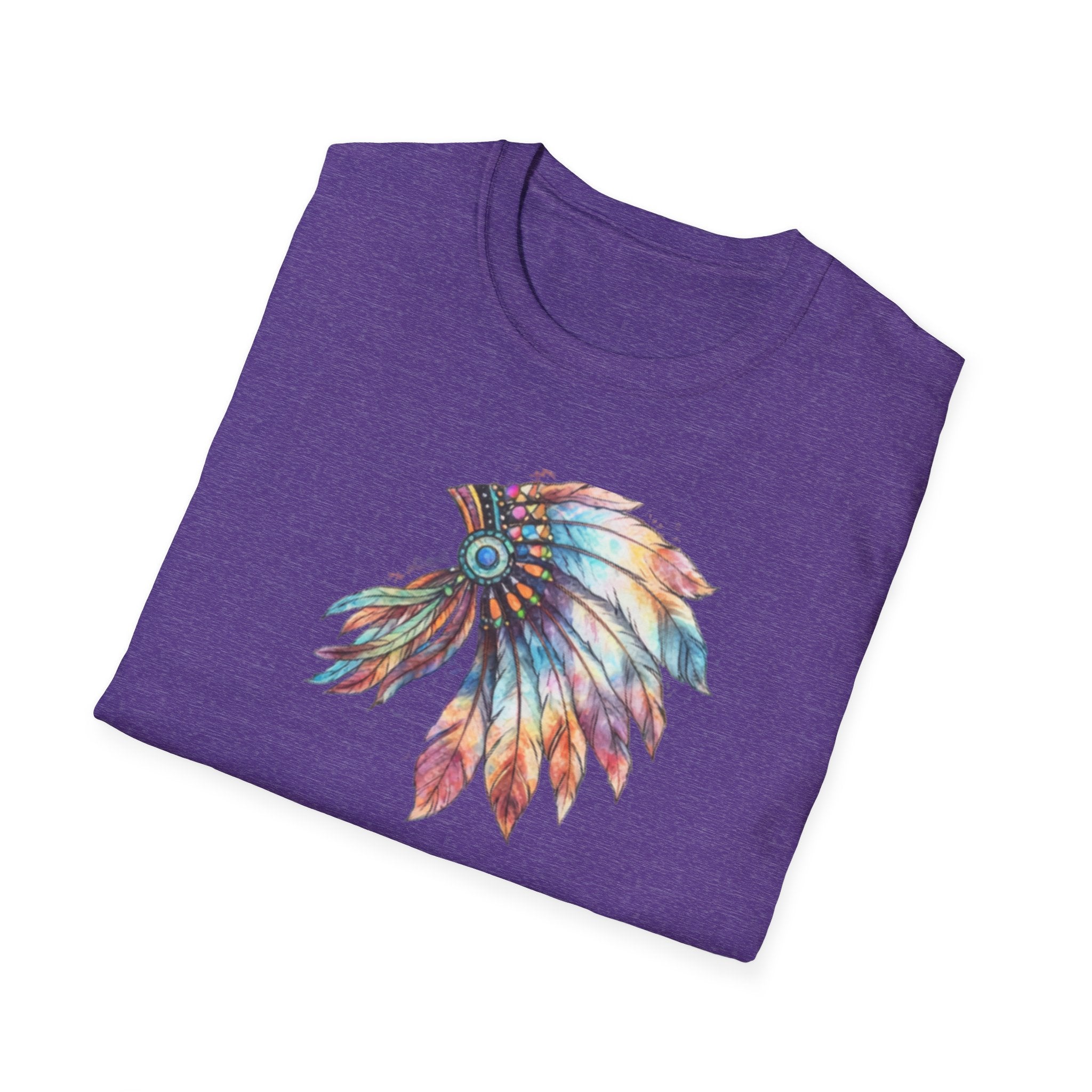 Native American Watercolor Headdress T-Shirt